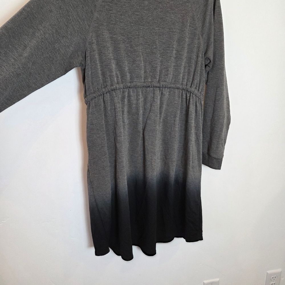 Torrid Ombre Skater Dress Size 1 XL Black Gray Long Sleeve Modest Comfy Lounge - Picture 6 of 8